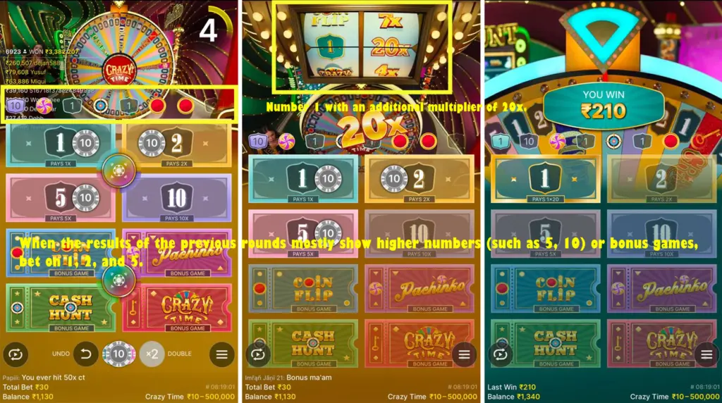 Crazy Time Tips - After Bonus Game, Bet on Numbers