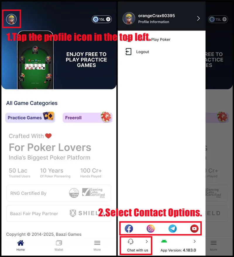 PokerBaazi Customer Support Contact Information