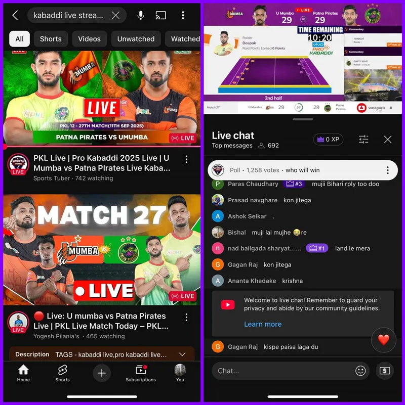 Kabaddi Live Streaming