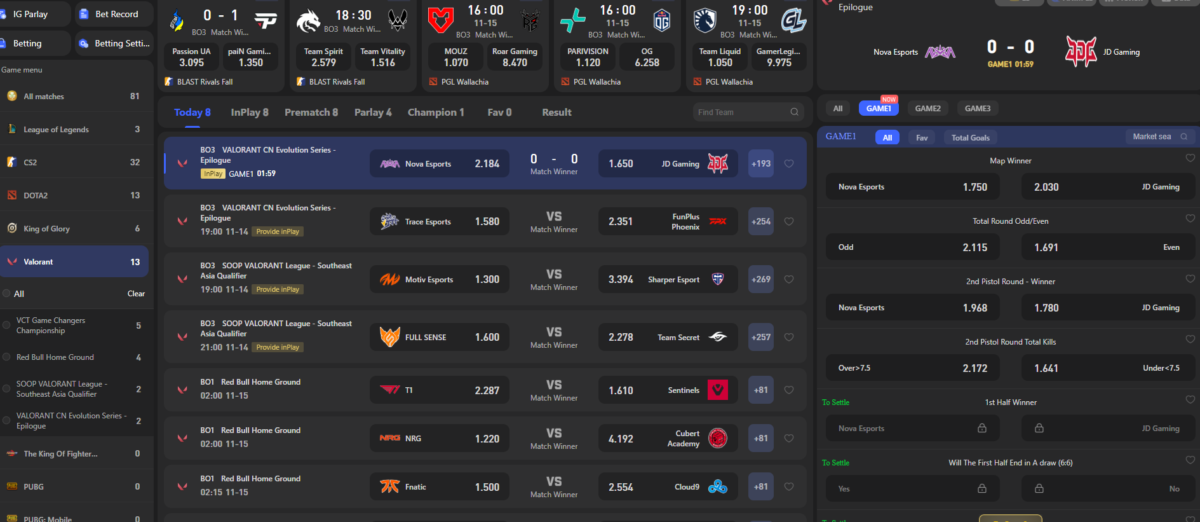 Valorant-bet platform