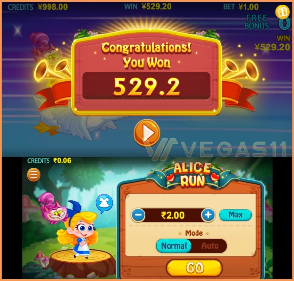 Play Alice run on vegas11