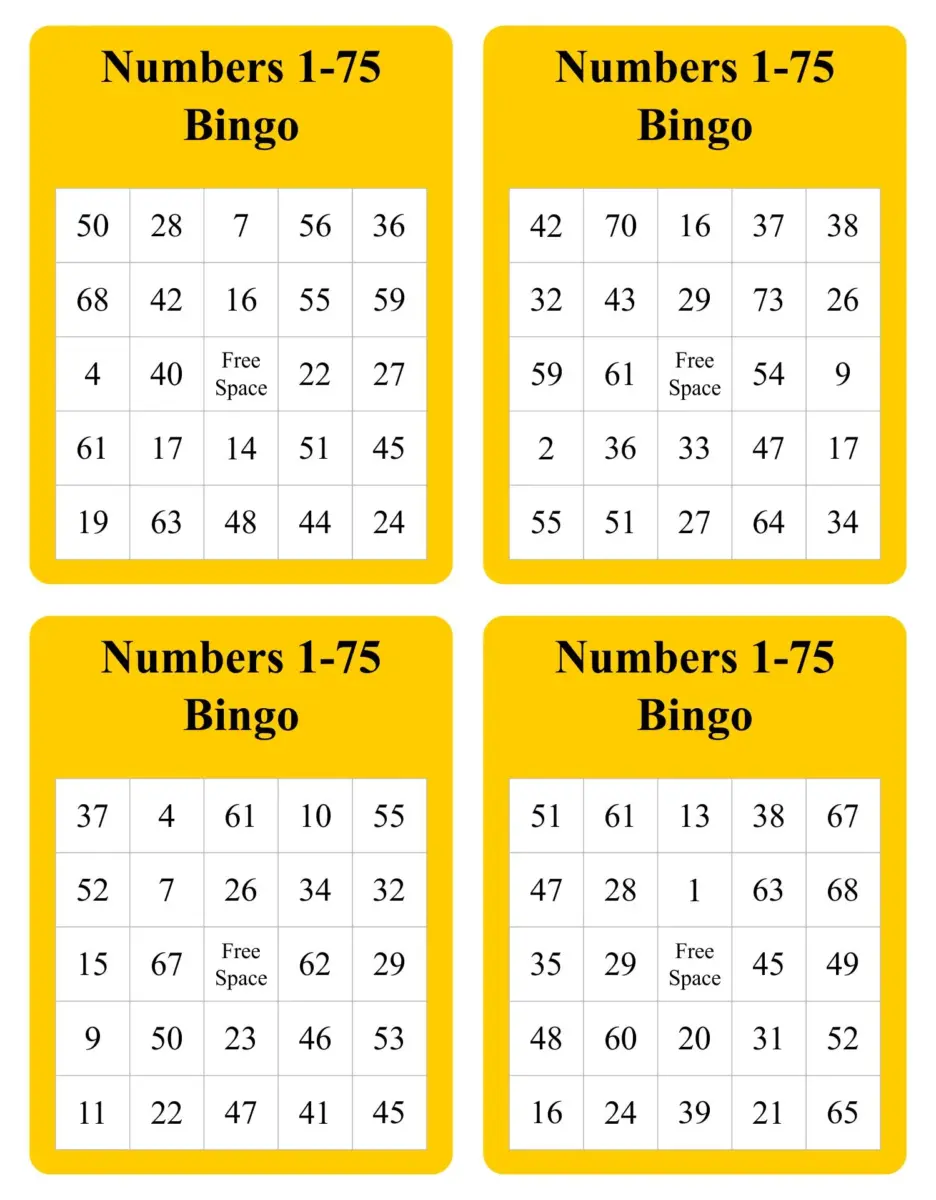 75-Ball Bingo Tickets