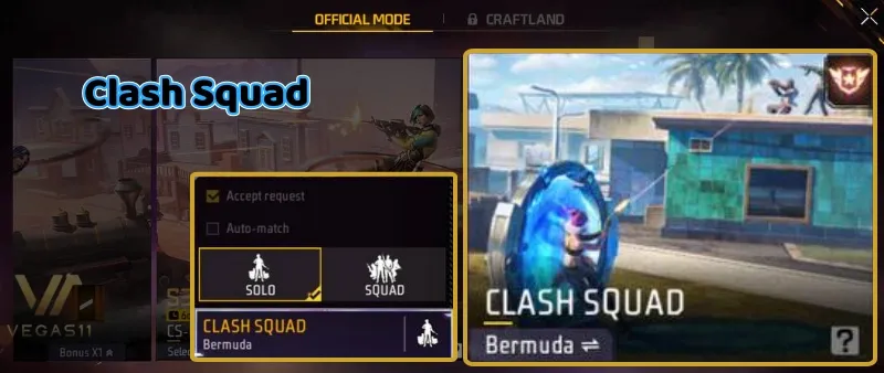 Free fire game mode: Clash Squad