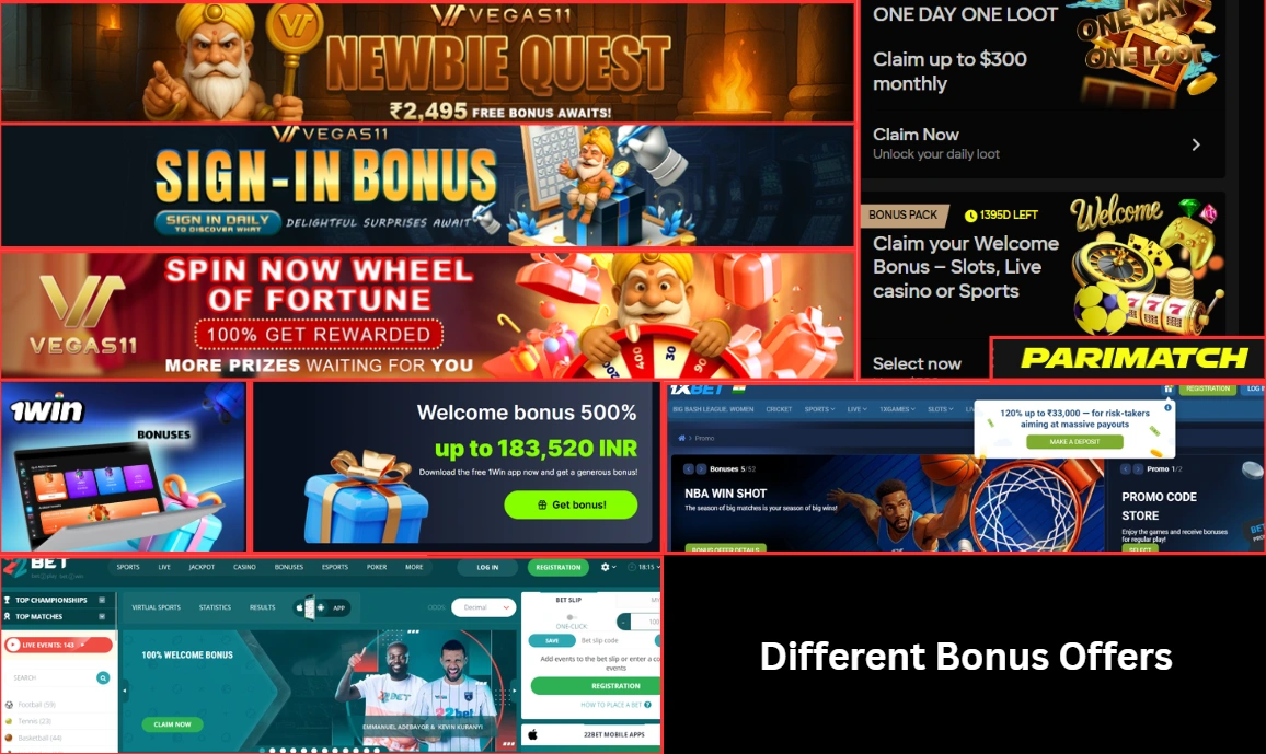 Different Platform Bonus Offers