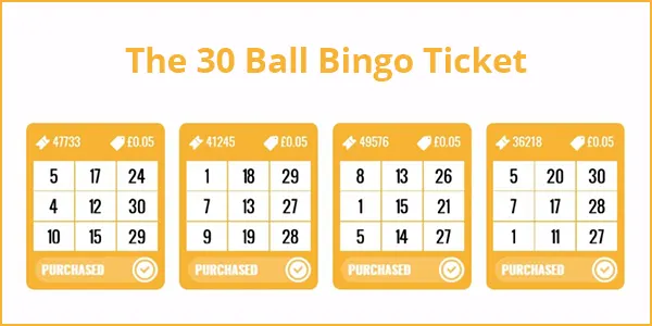 30-Ball Bingo Tickets